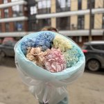 Букет "5 гортнезий в оформлении" с доставкой по Кирову - Интернет-магазин Дари цветы