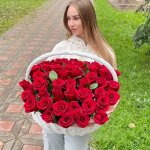 Корзина "51 красная роза" с доставкой по Кирову - Интернет-магазин Дари цветы